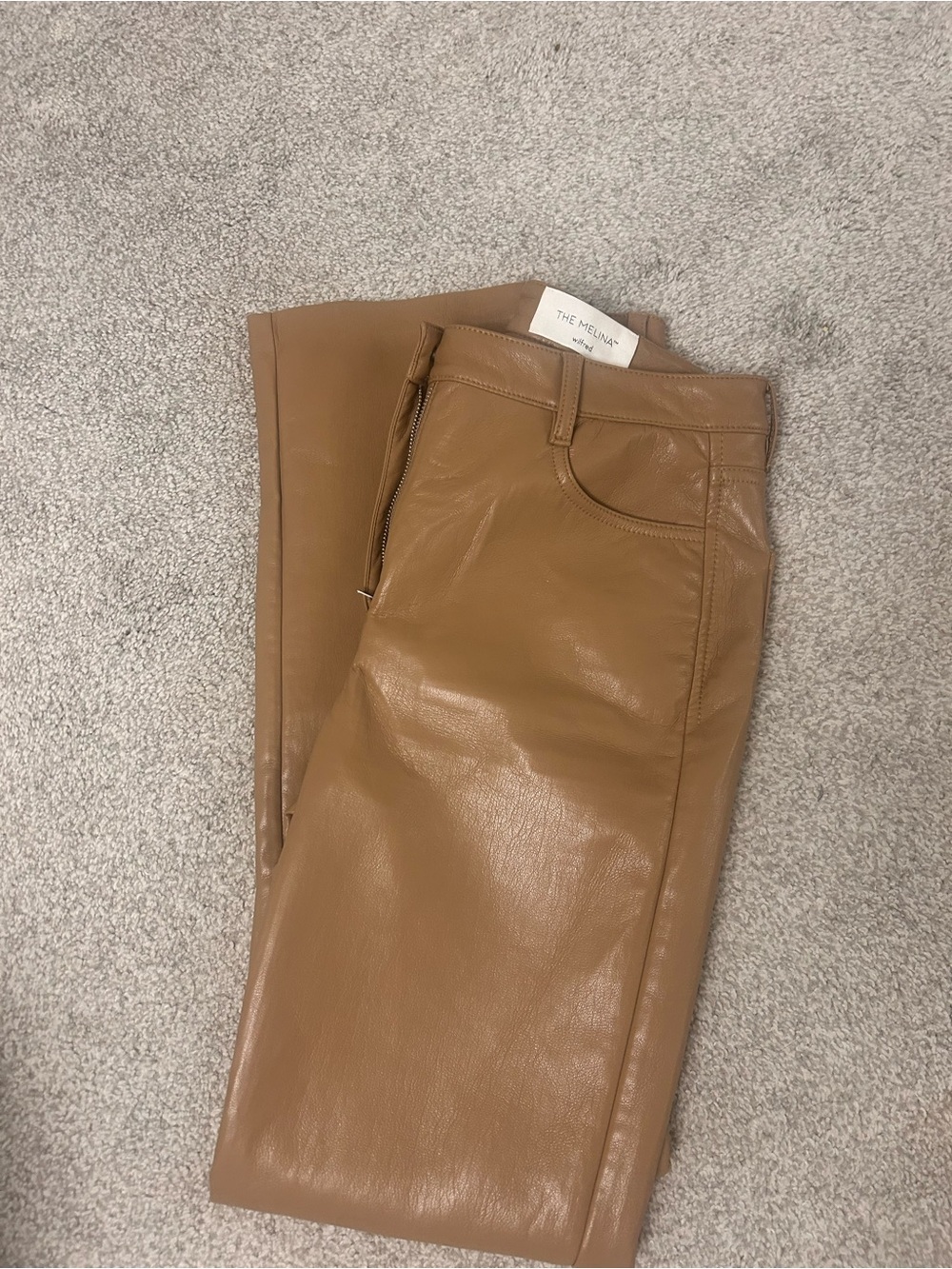 Wilfred Tan Skinny Leather-Look Women’s Jeans